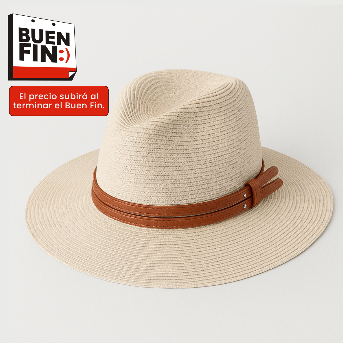 Sombrero Panamá 2025 Unisex – Minimalista, Artesanal, Paja Premium [Llévate 2 Y Paga Solo 1] - Hasta agotar existencias